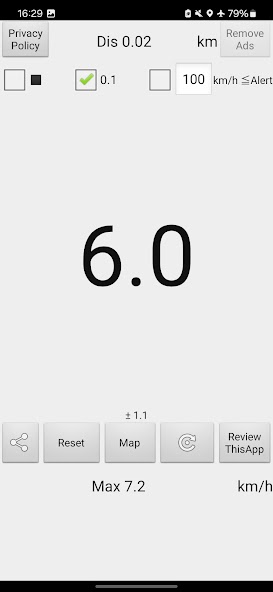 Speedometer km/h Odometer