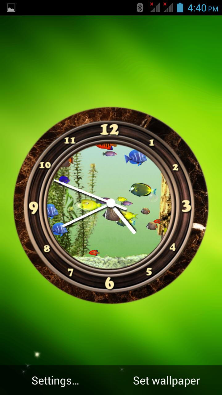 Aquarium Clock Live Wallpaper