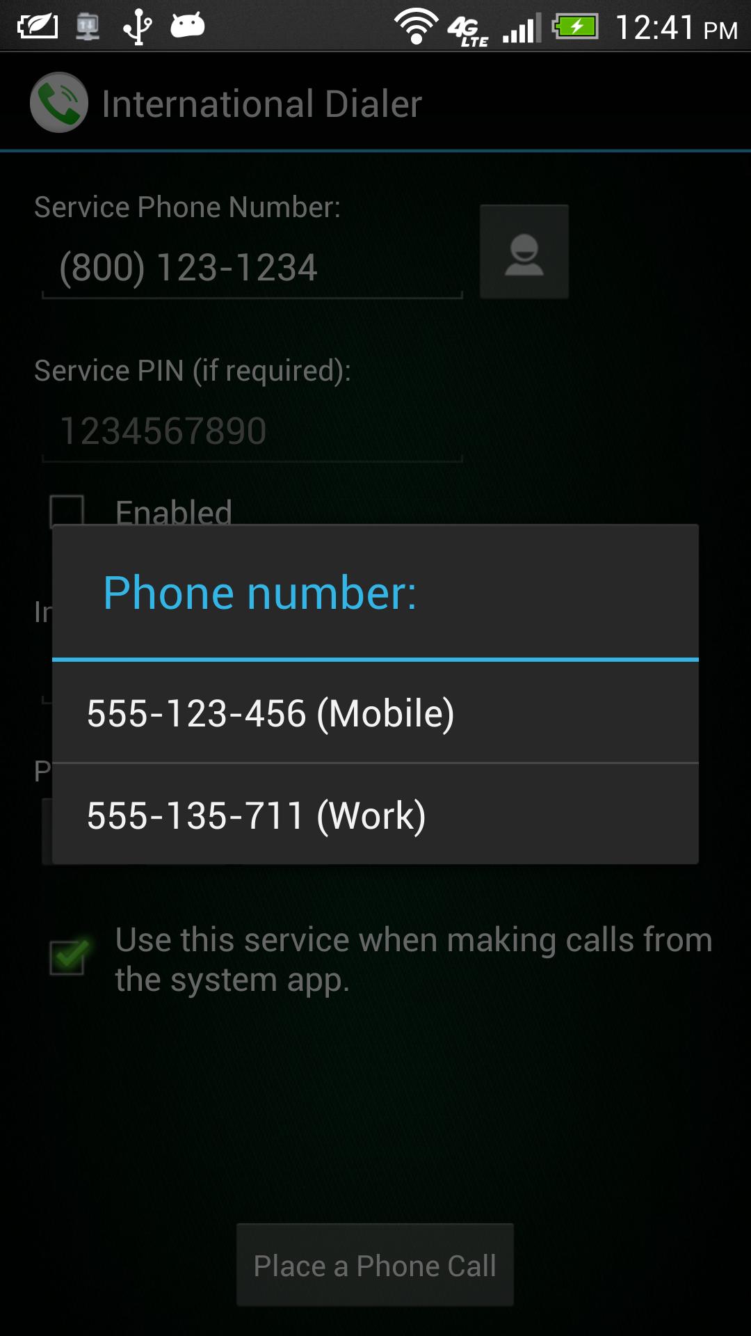 International Dialer