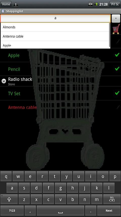 Talking shopping list