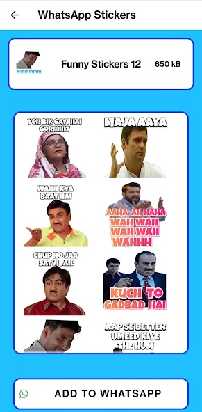 Hindi Funny WhatsApp stickers
