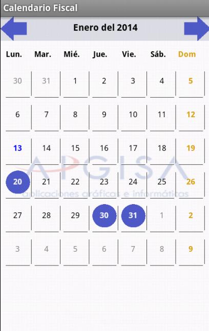 Calendario Fiscal 2014