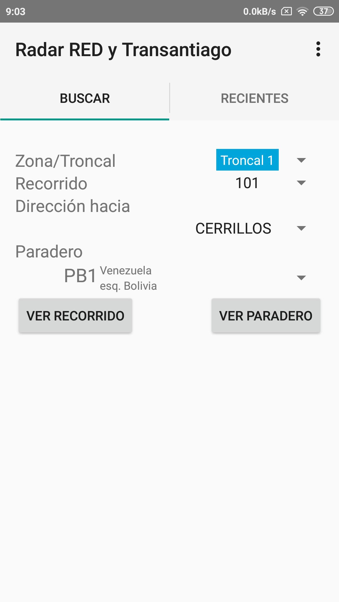 Radar RED y Transantiago