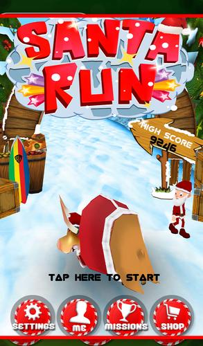 Santa running Dash Adventure