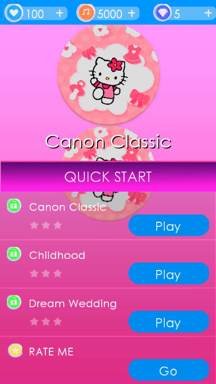 Pink Hello kitty Piano Tiles 2019