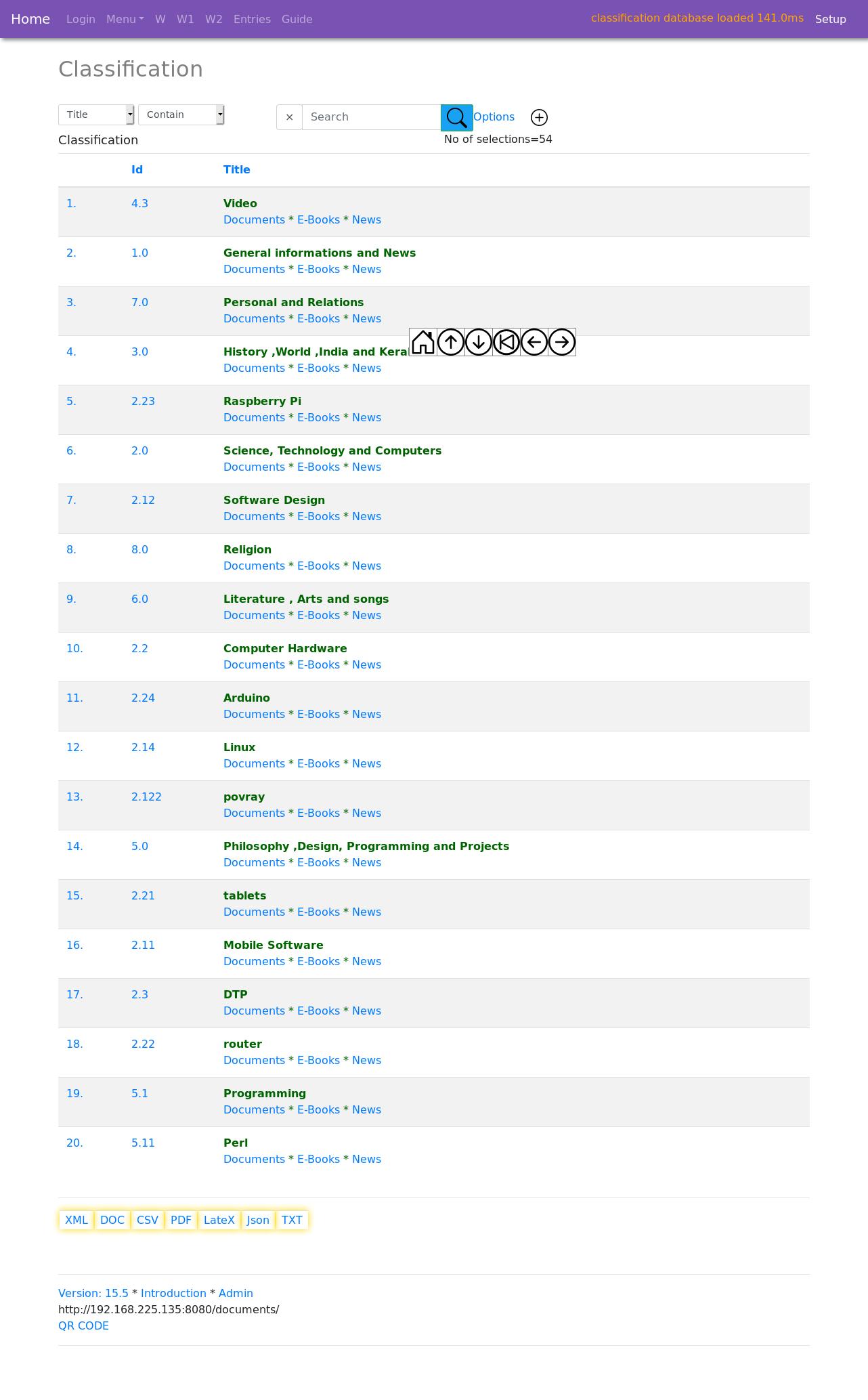 My Digital Library, Documentat