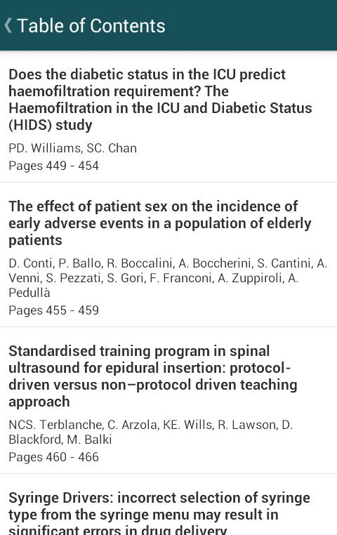 Anaesthesia & Intensive Care