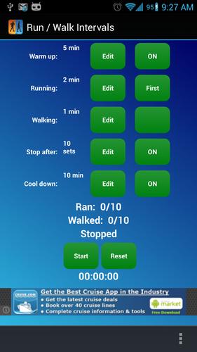 Run / Walk Intervals Timer