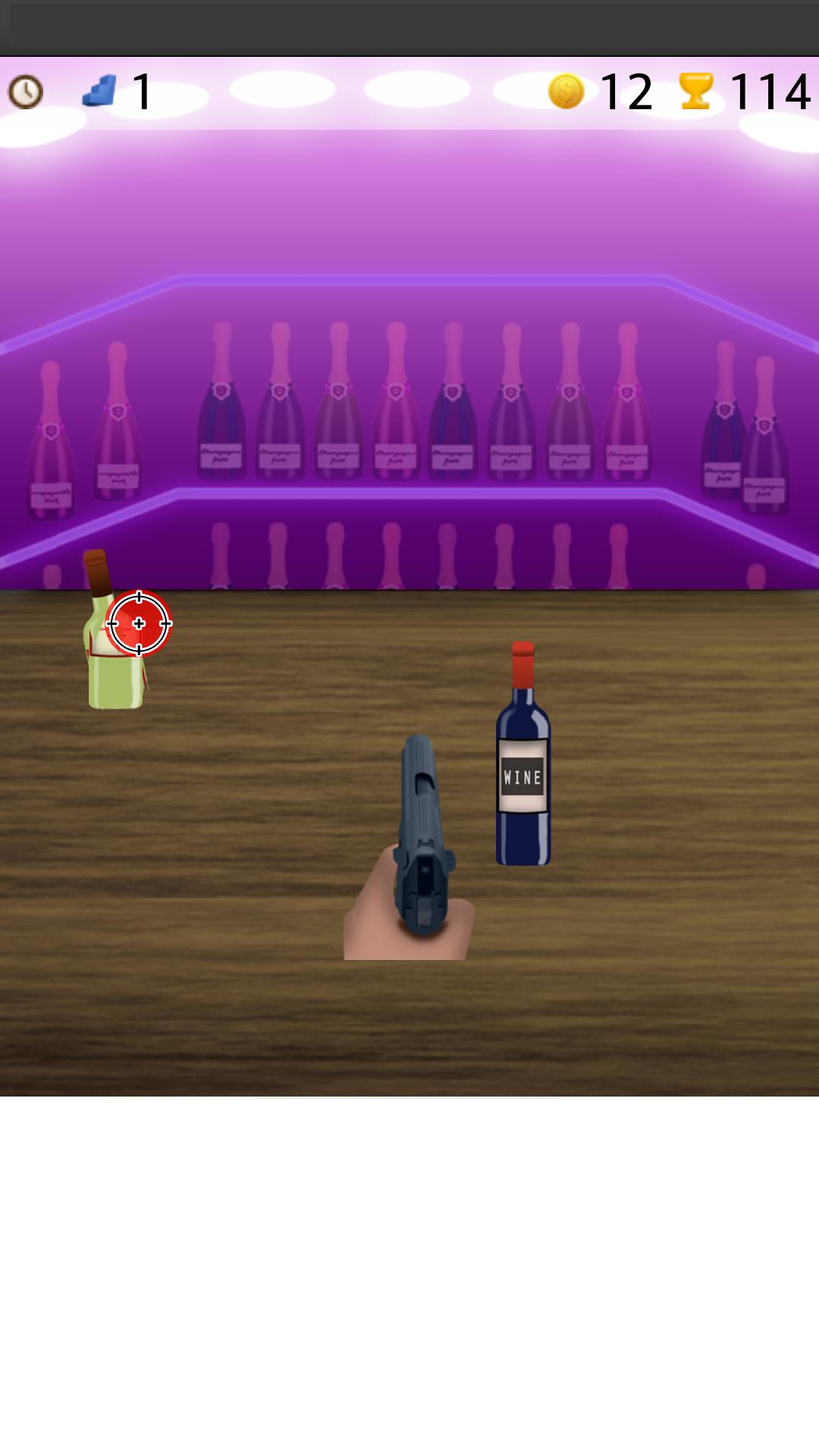 shoot wine bottles