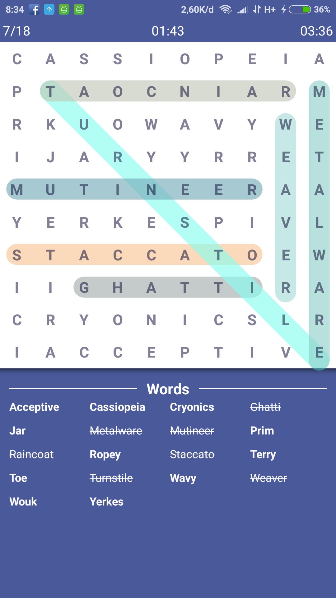 Simple Word Search Puzzle Game