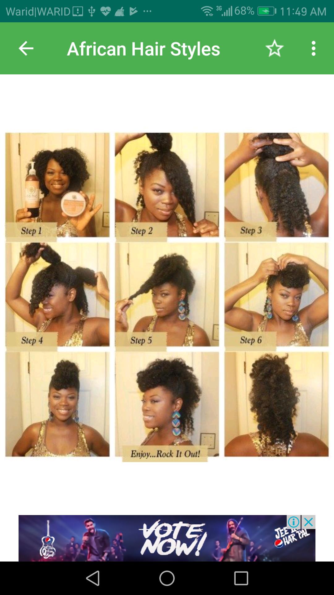 African Women Hair Style Step by Step