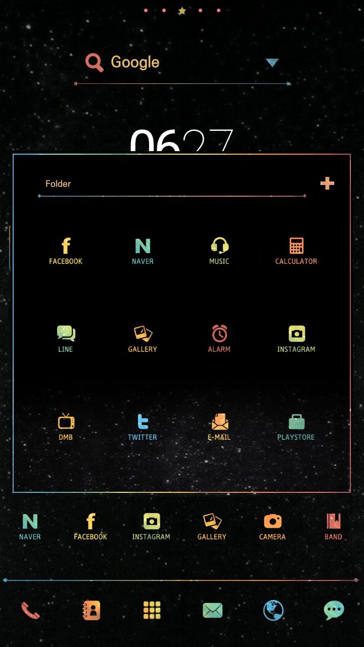 RainbowSpaceDodolLauncherTheme