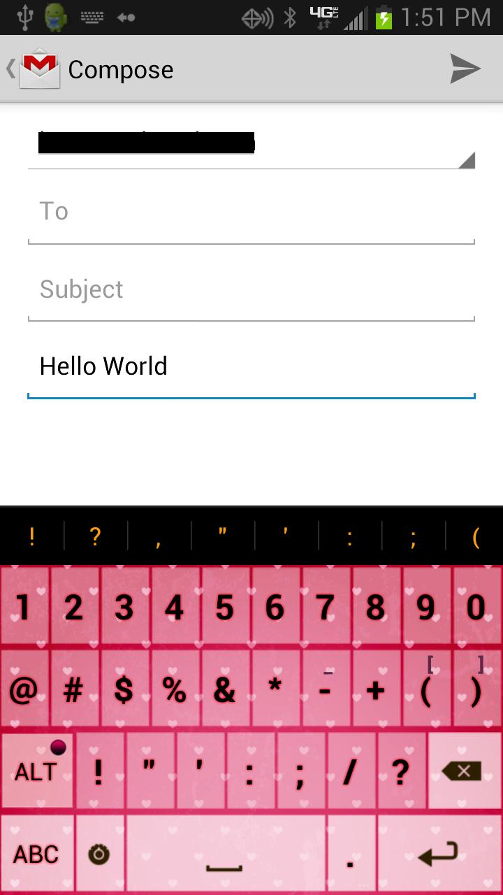 Floating Hearts Keyboard