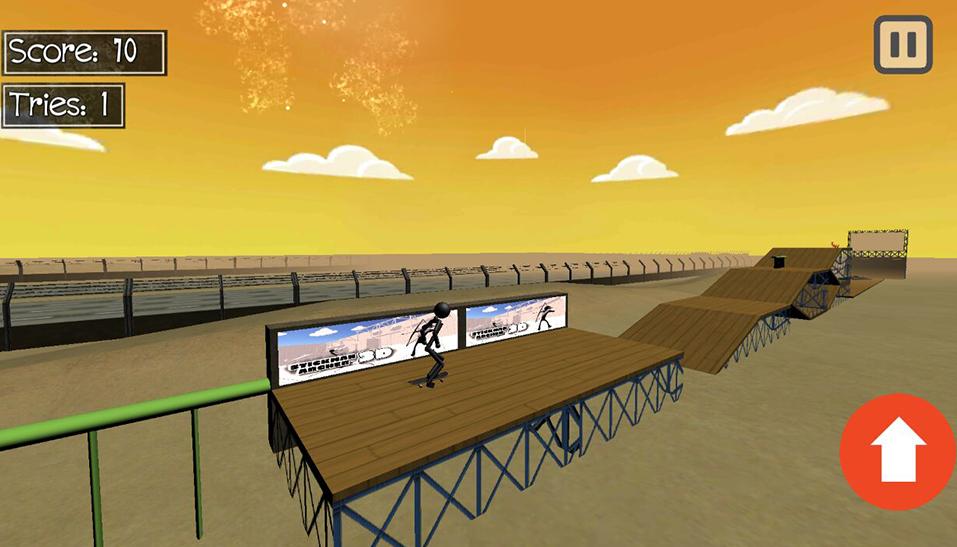 Stickman Extreme Skateboard