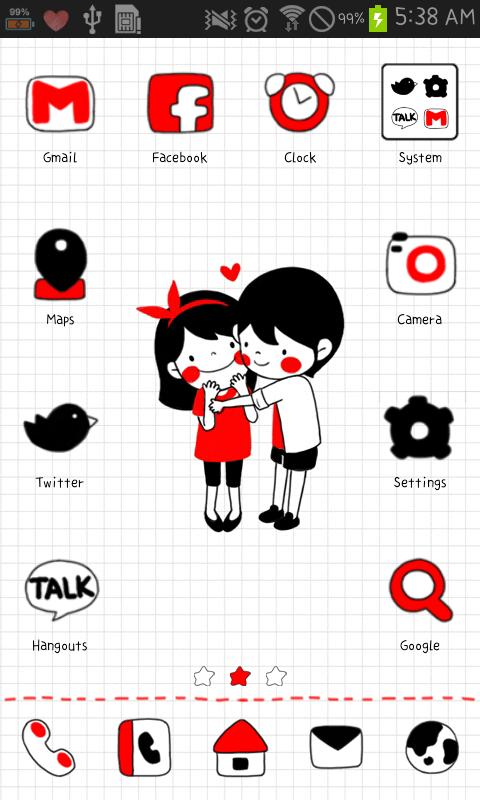 Smile Couple go launcher