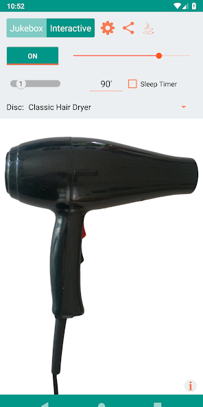 Hair Dryer Sound Jukebox
