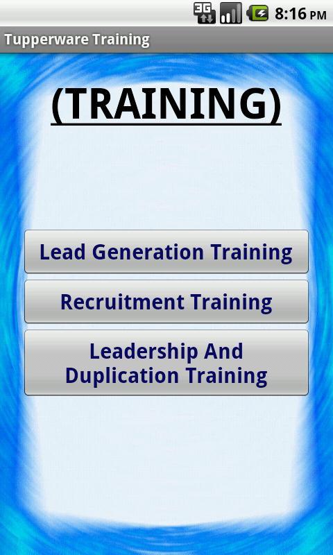 Tupperware Business Training