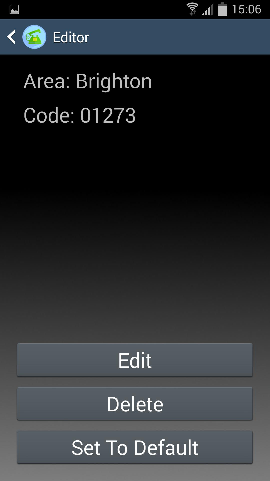 Local Call Dialler(Area Code)