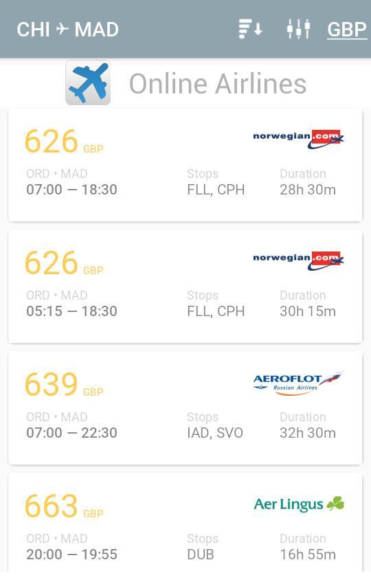 Online Airlines - Tickets