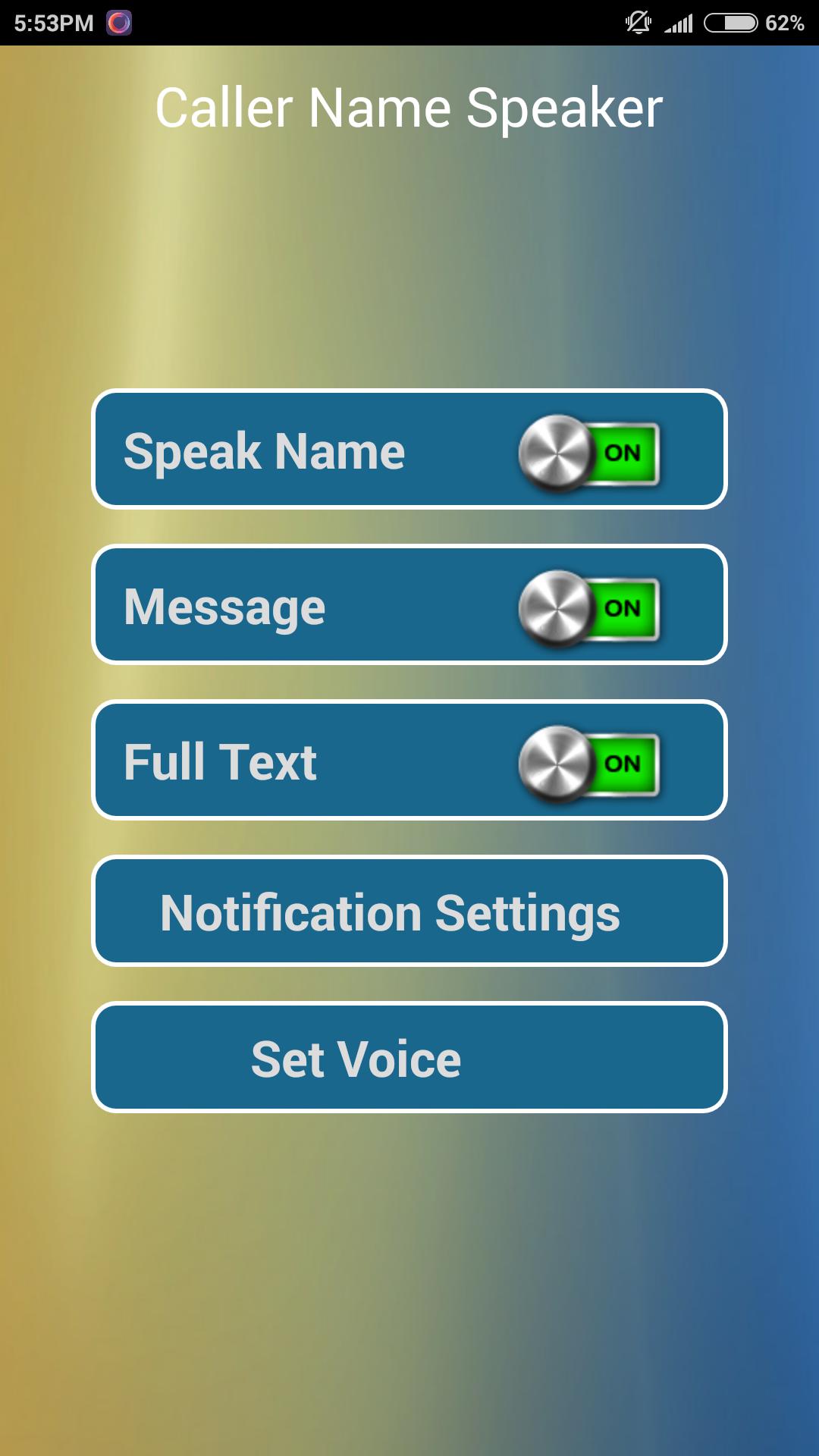 Caller Name & SMS Speaker