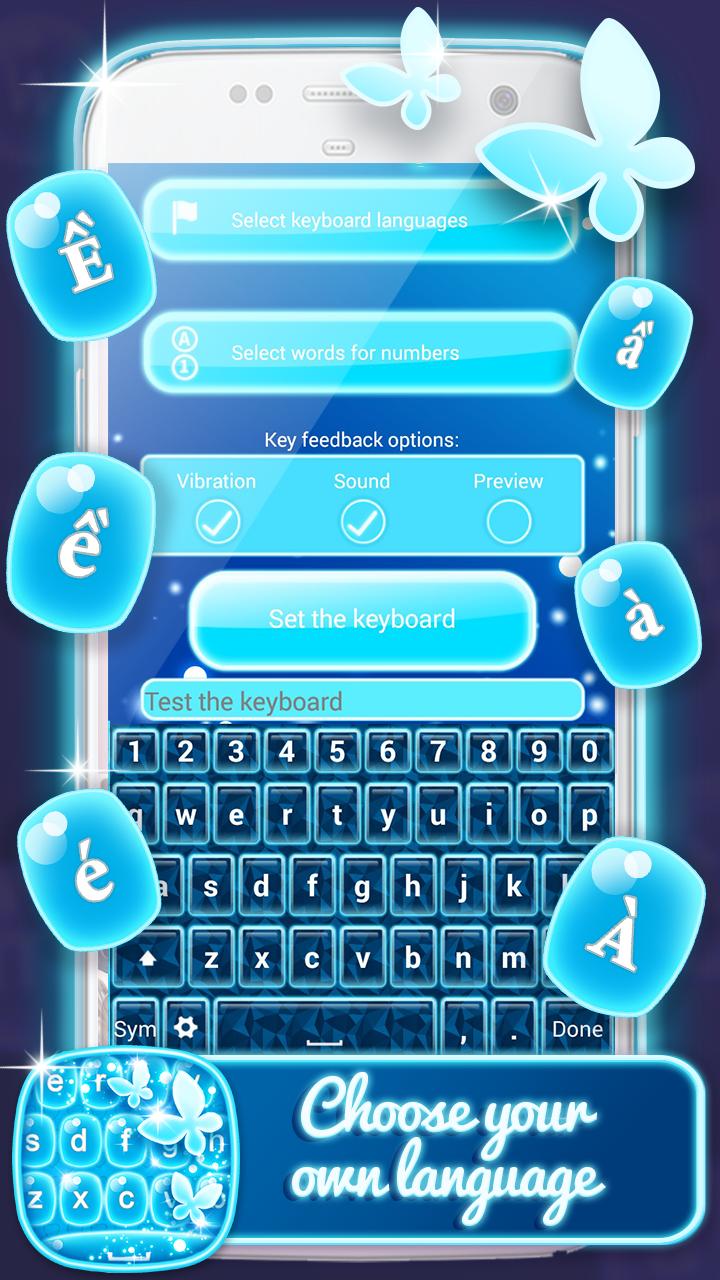 Neon Blue Keyboard Changer