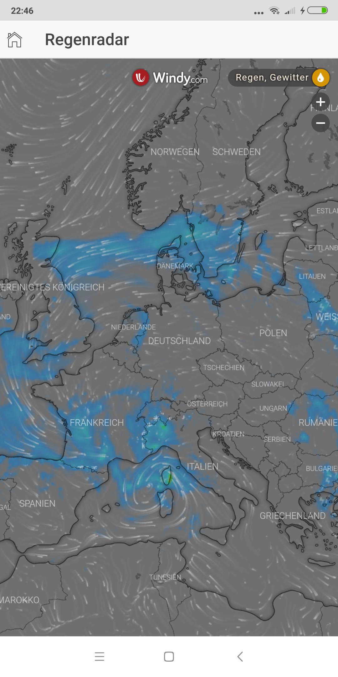 Weather radar - rain radar - precipitation radar
