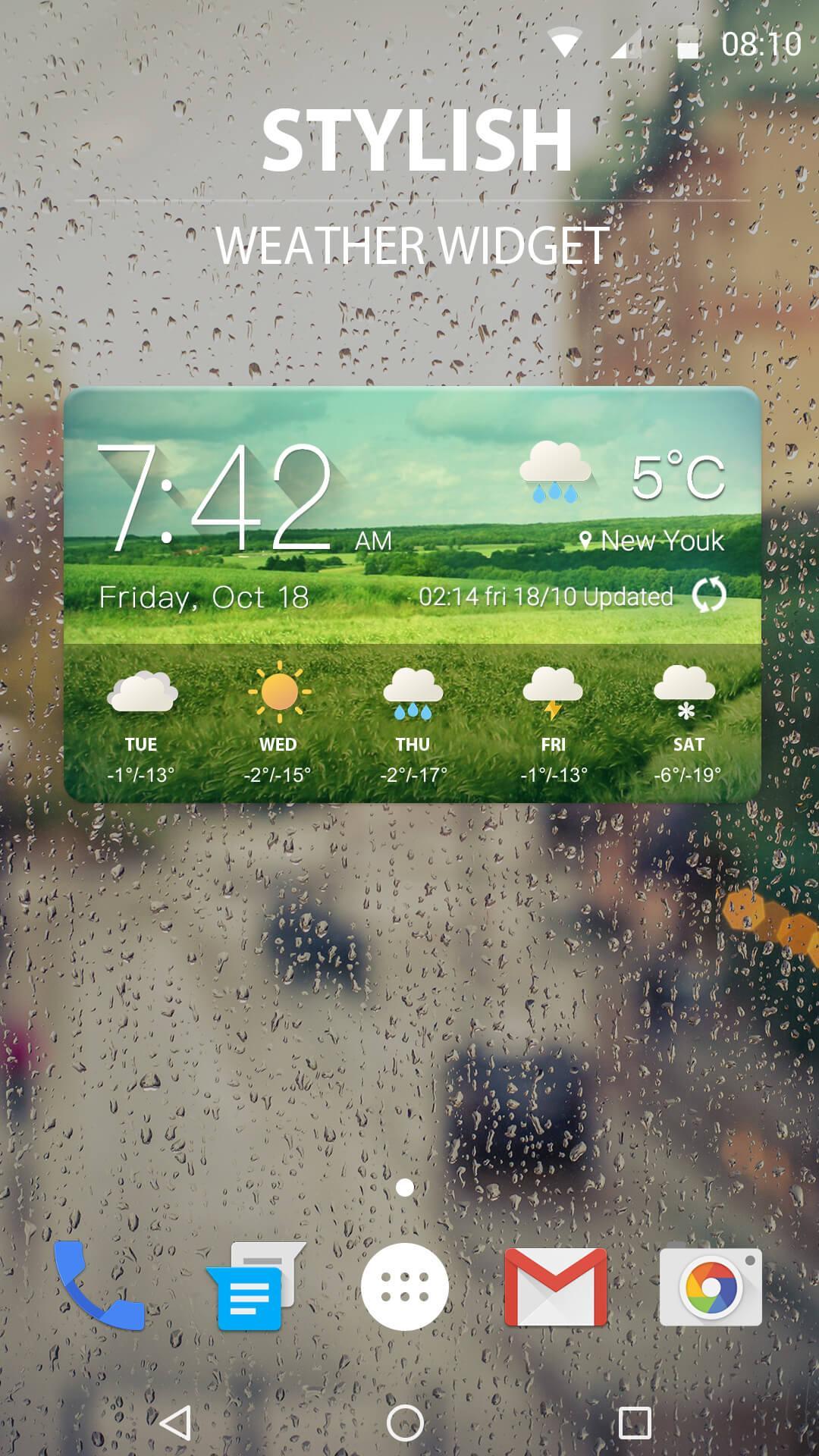 Real-time Weather report & Widget