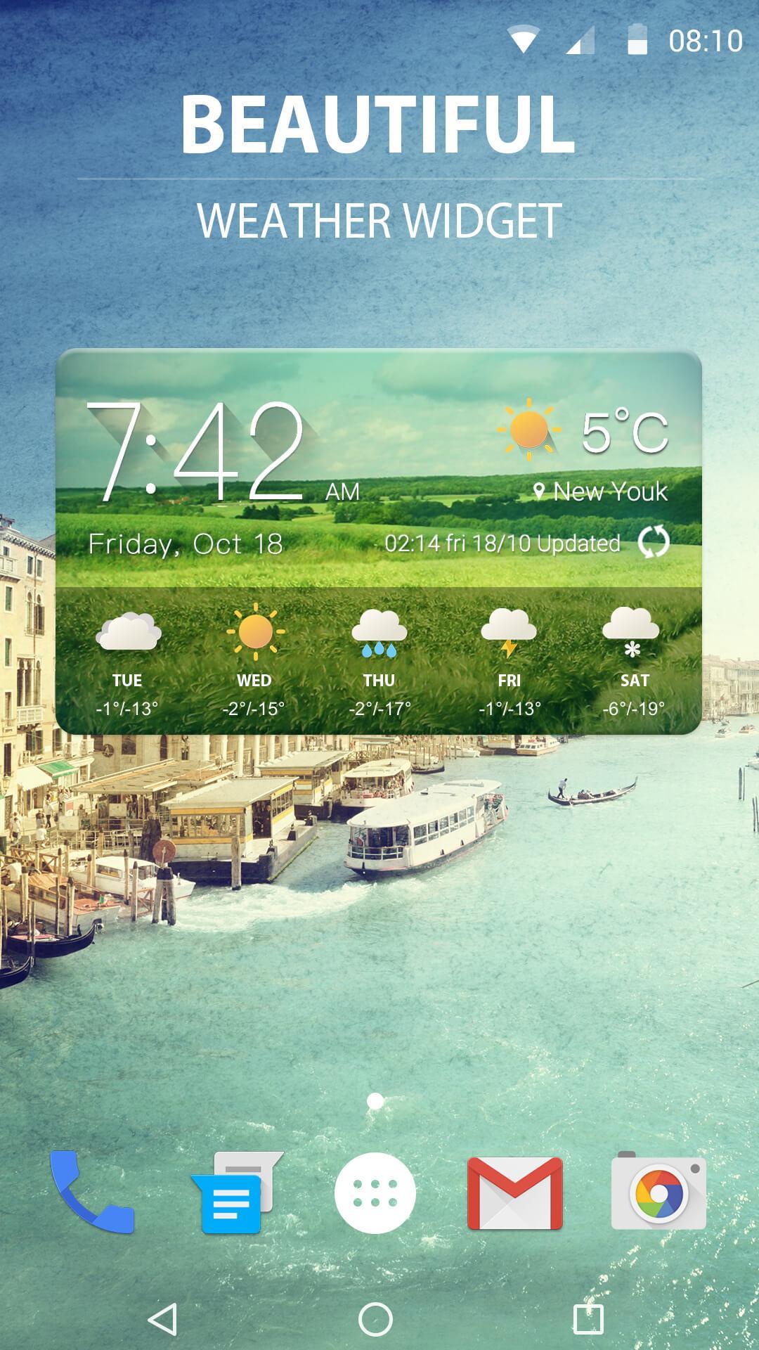 Real-time Weather report & Widget
