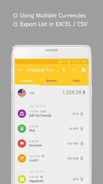 (old)handtrip: travel expenses