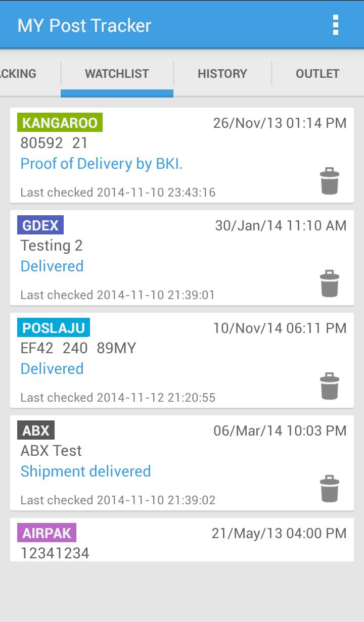 Malaysia Post Tracker