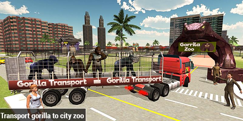 Offroad Jurrasic Zoo World Gorilla Transport Truck