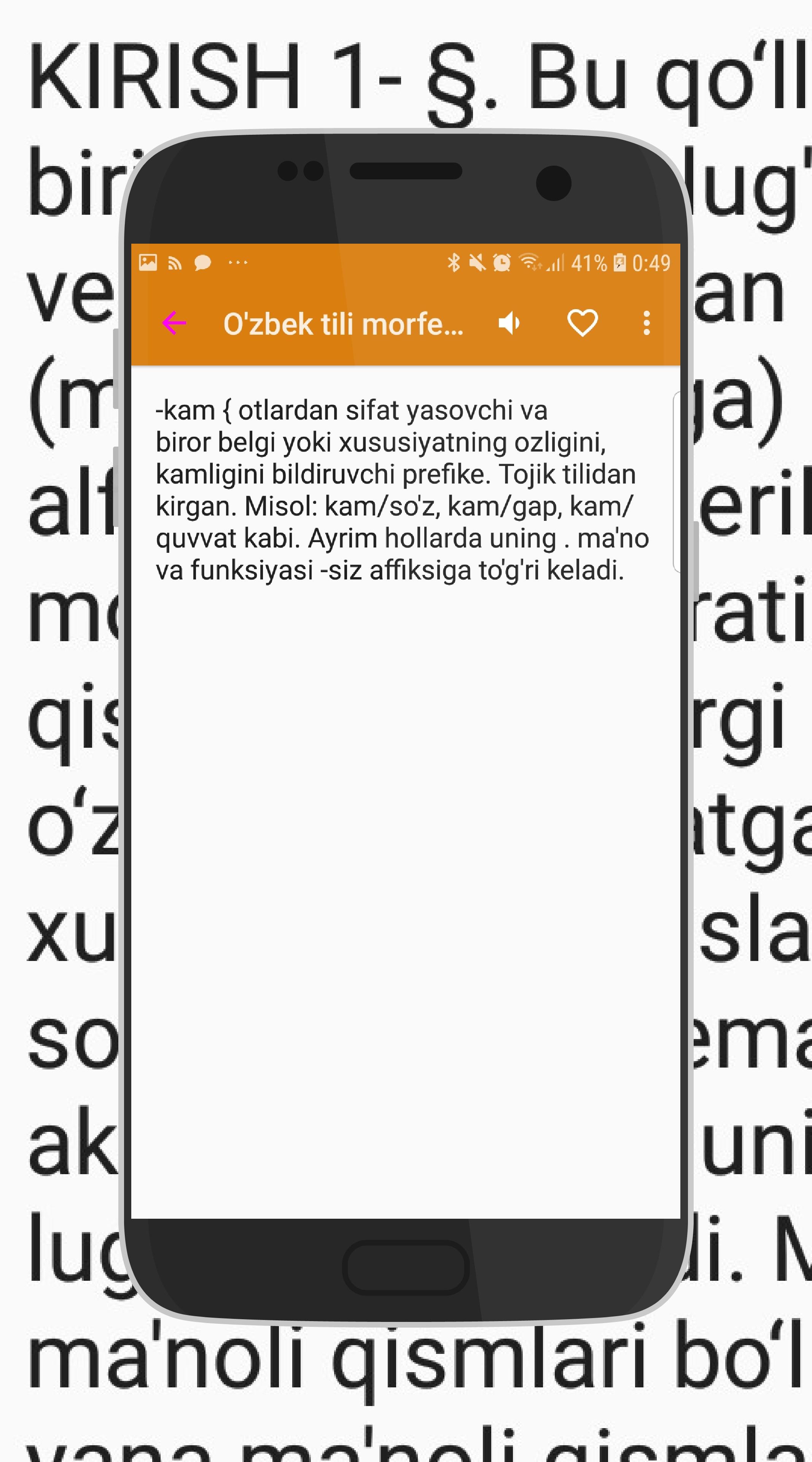 O'zbek tili Morfem lug'ati