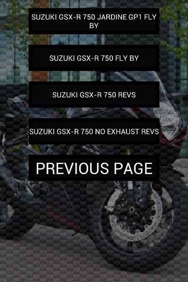 Engine sounds of GSX-R 750