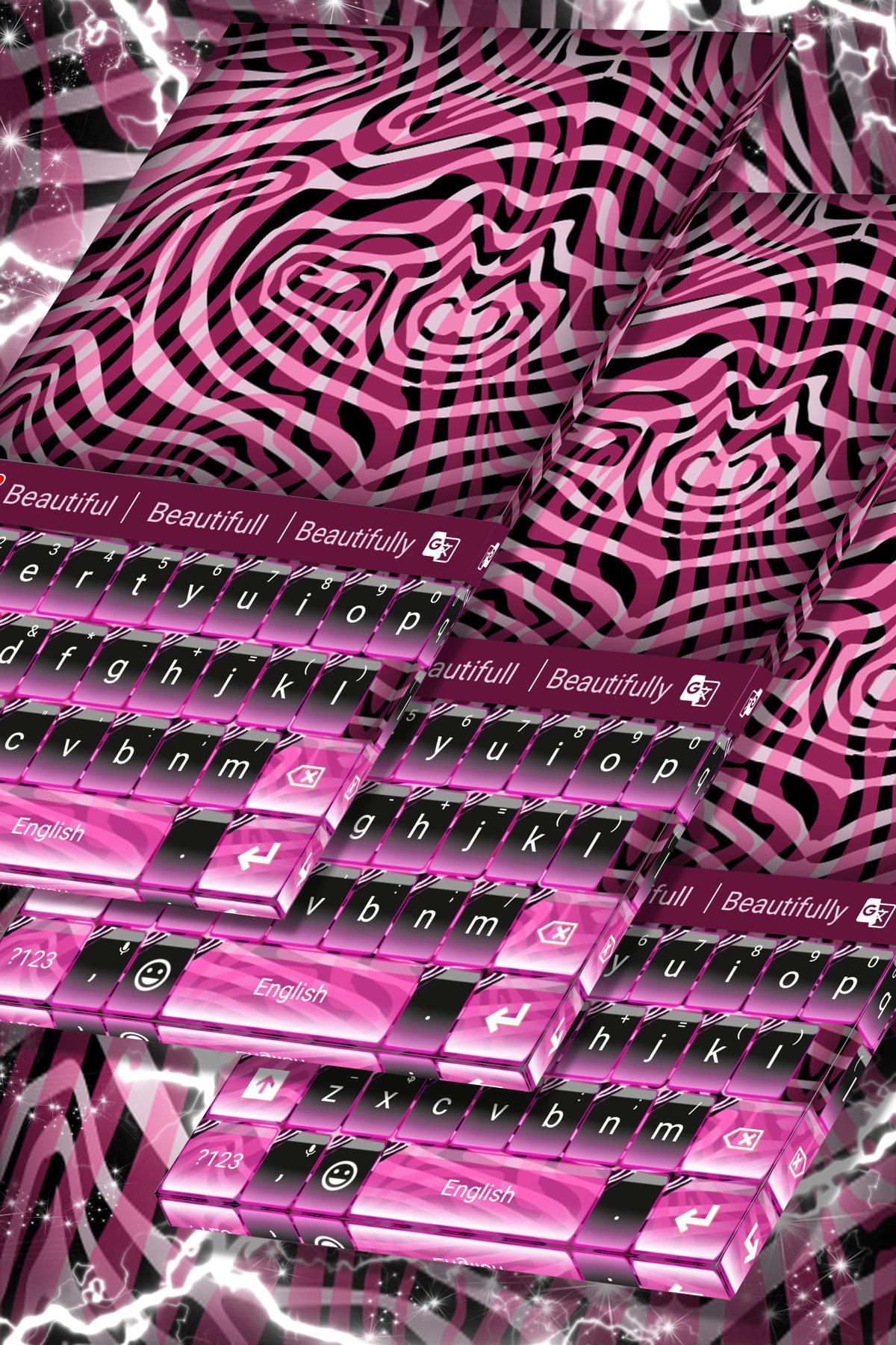 Zebra Storm Keyboard Theme