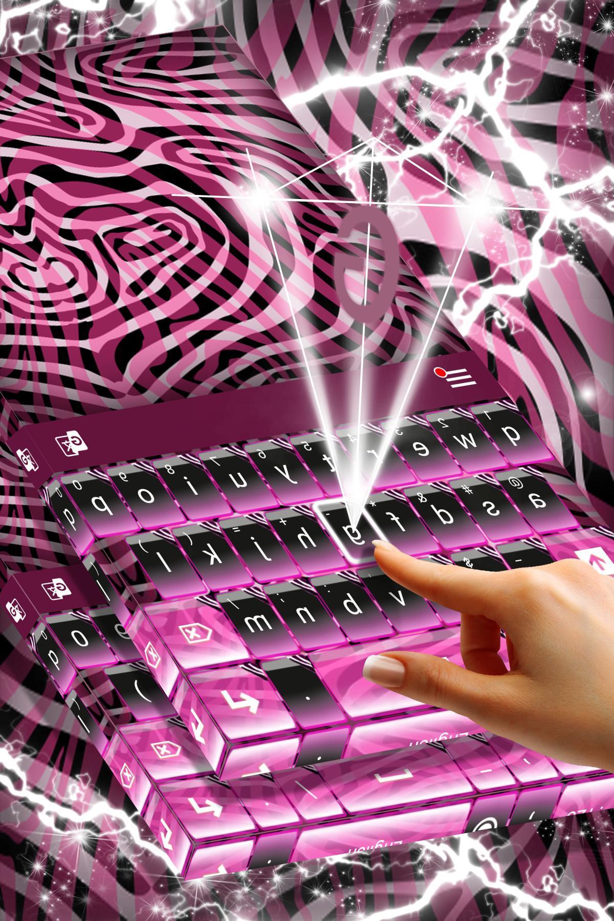 Zebra Storm Keyboard Theme