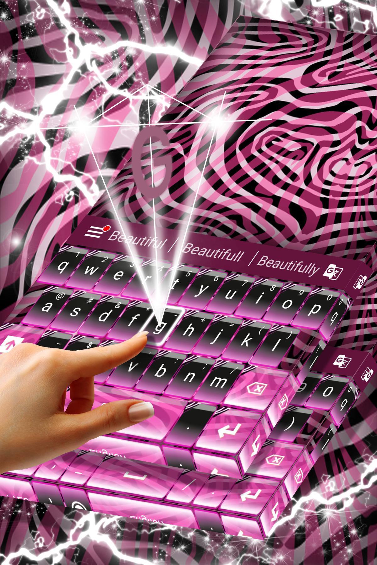 Zebra Storm Keyboard Theme