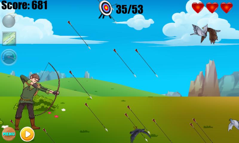 hunting birds arrow bow shoot