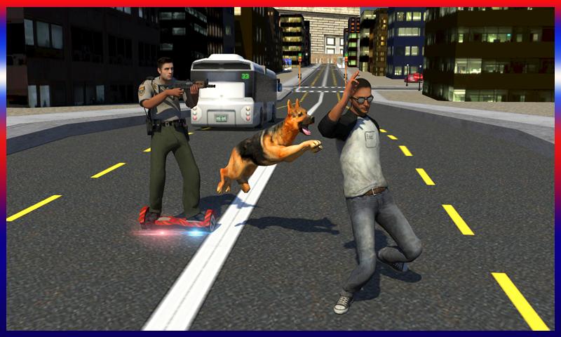 Hoverboard Cop Dog Crime Chase