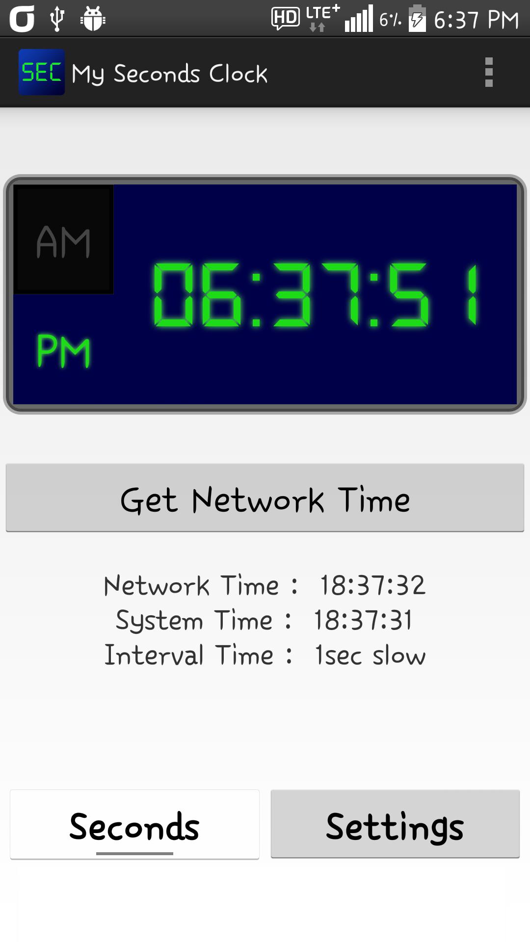 Digital Clock - Seconds Clock