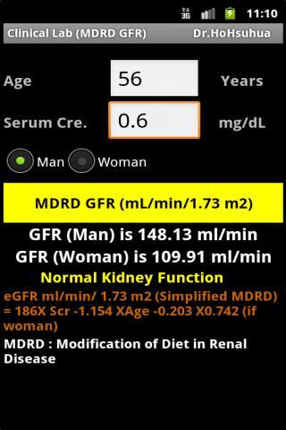 Clinical Lab ( GFR )