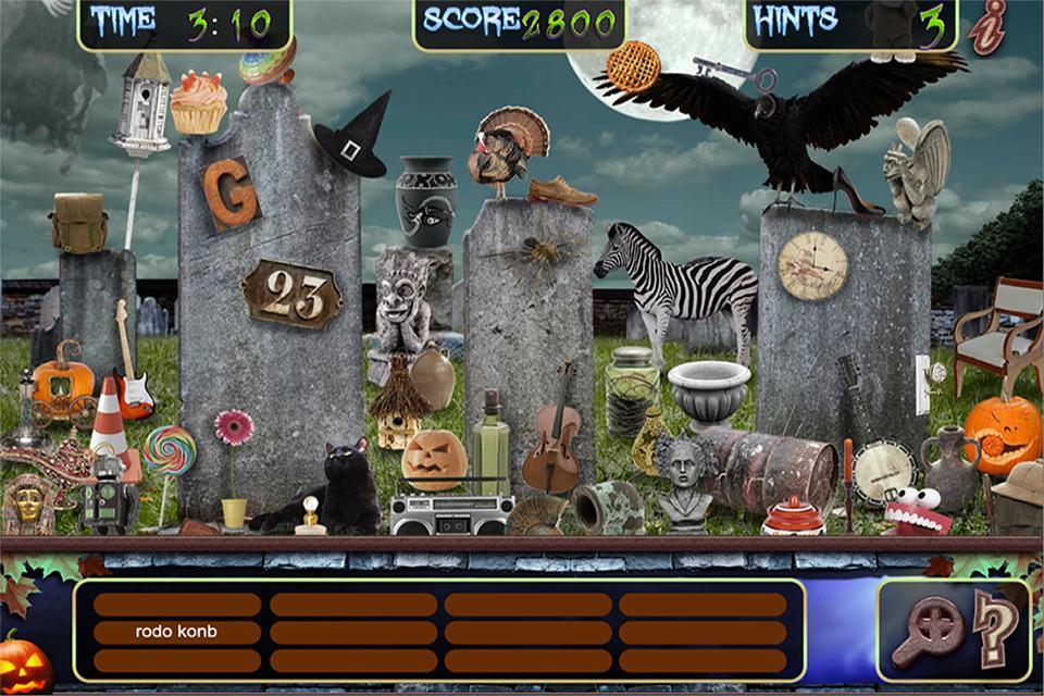 Hidden Object Halloween Haunted Mystery Objects