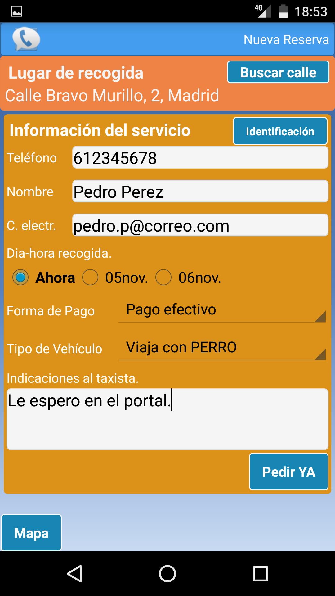 Reserva TAXI en MADRID TX TAXI