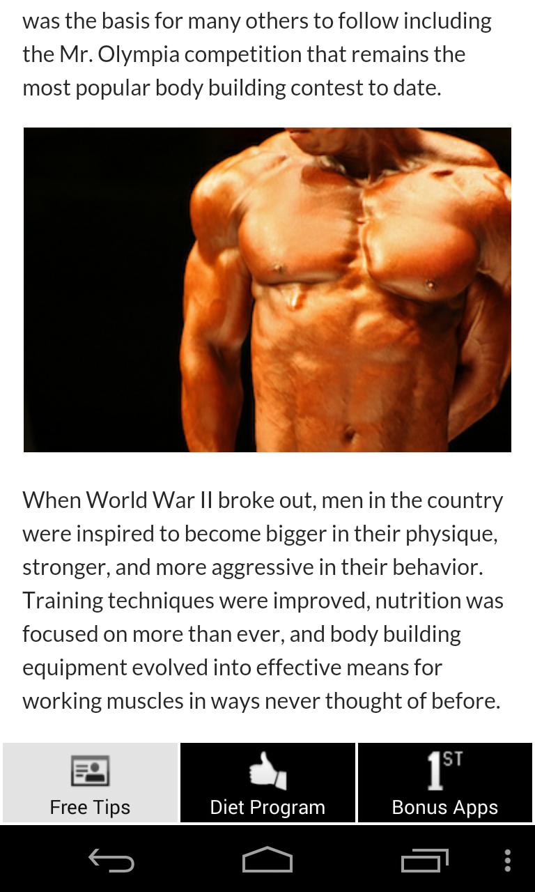 Free Body Building Tips