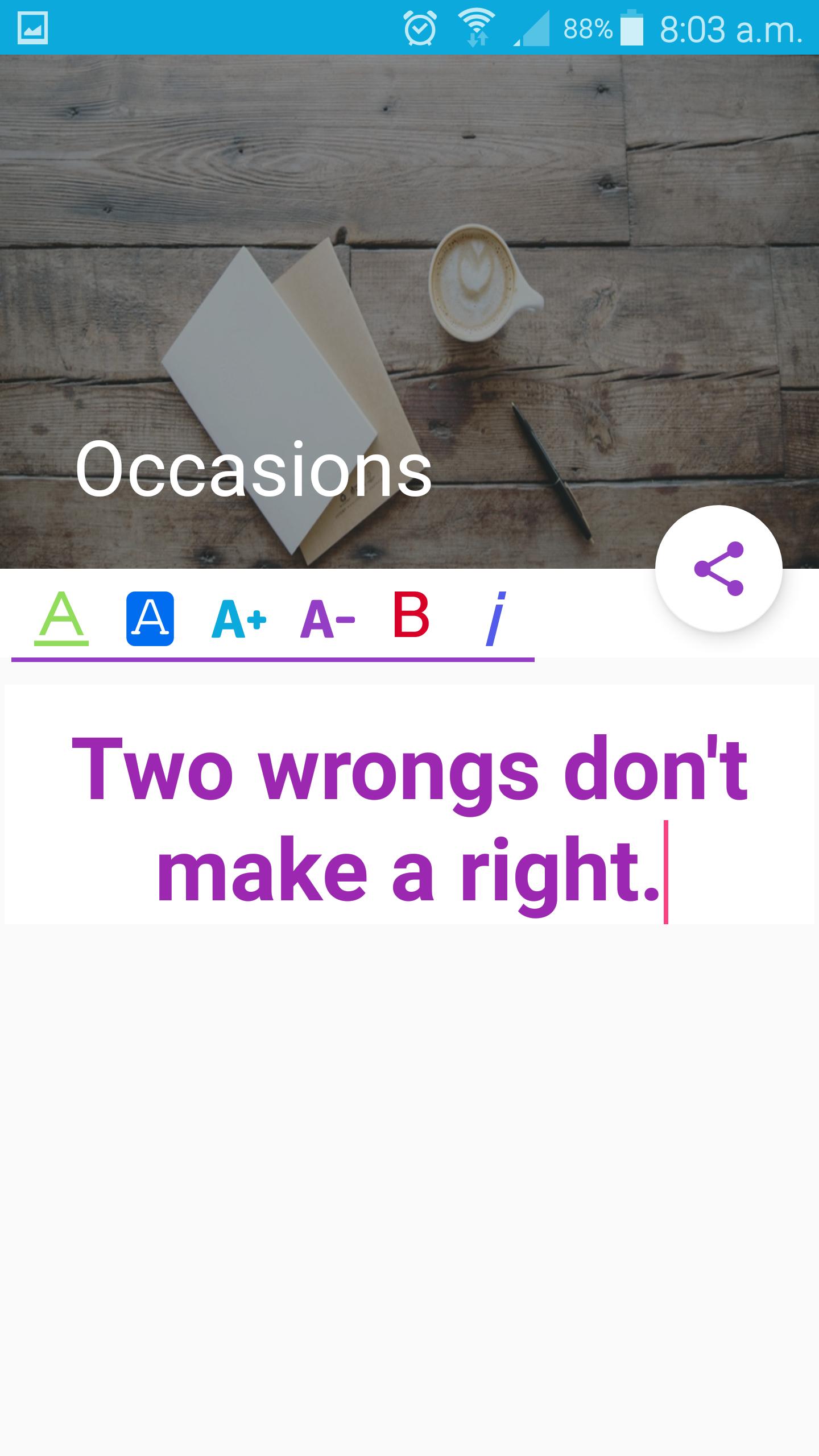 Occasion Card(Share Wonderful phrases)