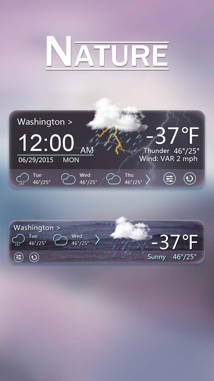 Nature Weather Widget Theme