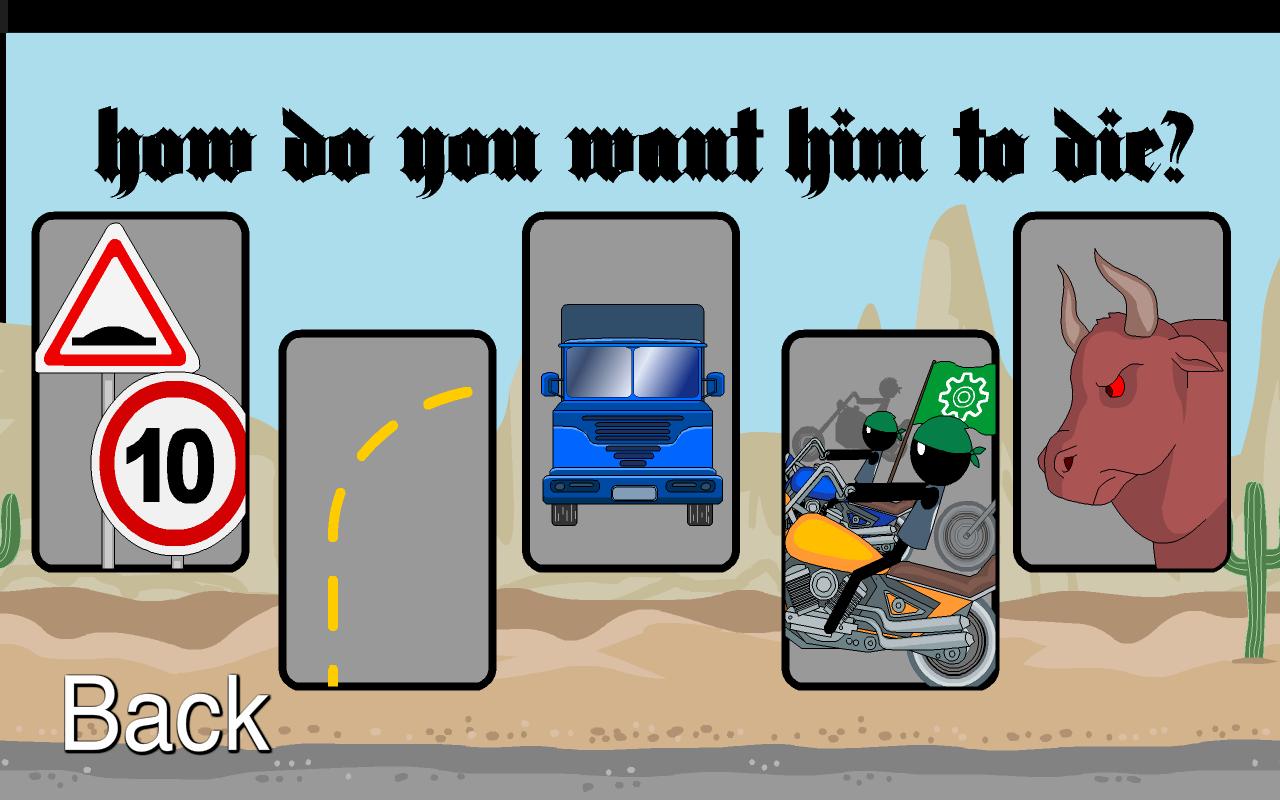 Stickman mentalist. Mad biker