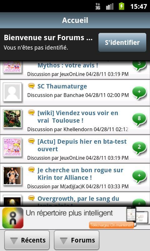 Forums JeuxOnLine