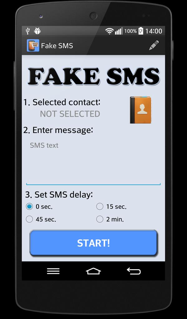 FAKE SMS message