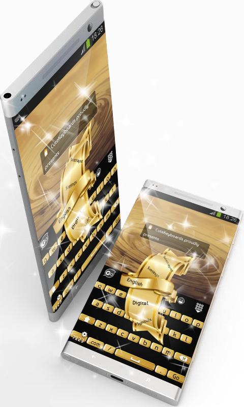 Gold car GO Keyboard