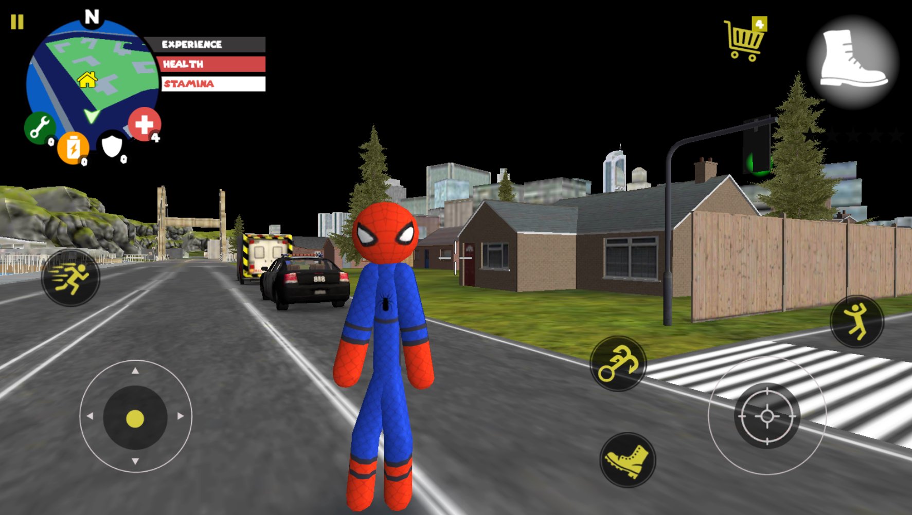 Stickman Spider Rope Hero Gangstar Swing Hero